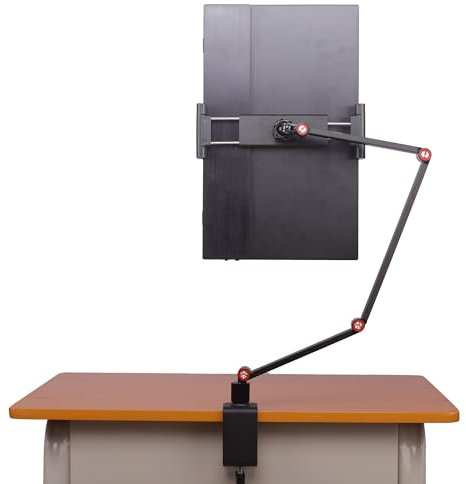 FeeLazy Portable Monitor Stand Tablet Holder with Super Wide Clamp 3-Section Arm and Desk Clamp Kindle Stand Portable Monitor Mount15.6 inch 18.5 inch FL15C