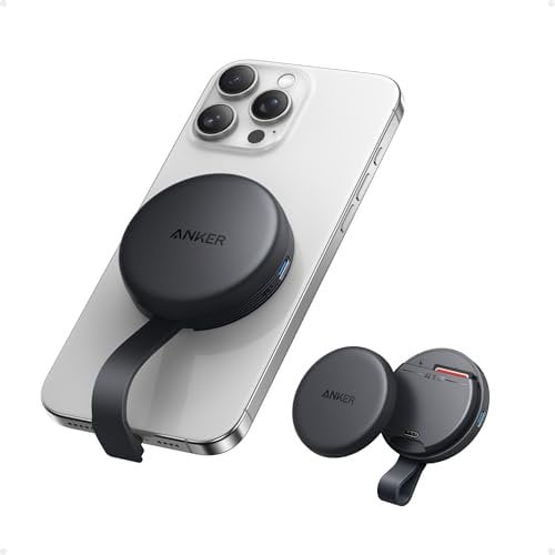 Anker Adaptateur USB-C MagGo, Lecteur de Carte SD & TF Portable magnétique avec câble intégré, Transfert de données 312 MB/s Max., données amont 10 GB/s, Compatible avec appareils USB-C, Photo, vidéo