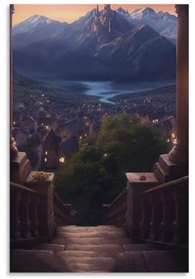 Sarah J. Maas Buchkunst, ein Hof der Dornen und Rosen, Velaris, Poster, Wandkunst, Gemälde, Leinwanddrucke, Dekor-Poster, Kunstwerke, 50 x 75 cm