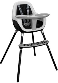 Bumbo Baby Highchair with Saftey Harness and Removable Tray - Portable and Convertible High Chair for Baby - Suitable for Ages 6 Months to 3 Years - Easy to Clean and Assemble - Black