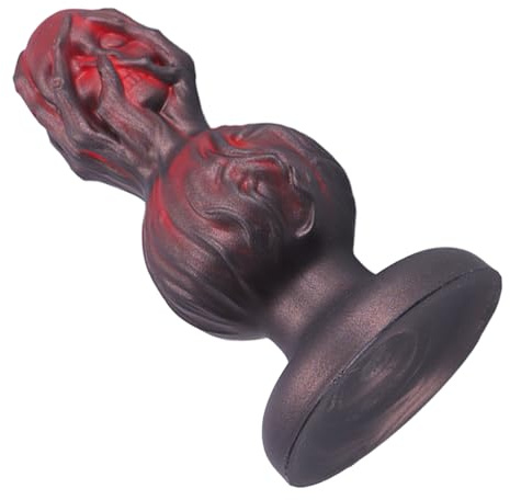 Totenkopf Monster Dildo Fantasy Flüssiges Silikon Analdildos Dilator Mit Saugnapf Weibliches Masturbatoren g-Punkt Analplug Butt Plug Prostata Stimulation Männer Sexspielzeug sxvytuo (XL)