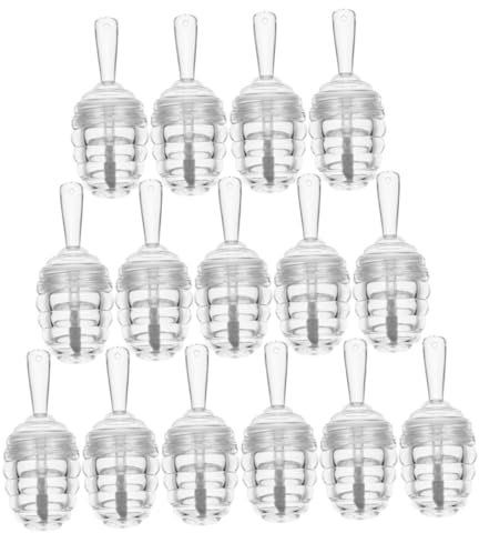 Healeved 15pièces Tubes à Lèvres Forme De Pots De Miel Flacons Transparente Pour Gloss à Lèvres Et à Contenants Pratiques Et Réutilisables