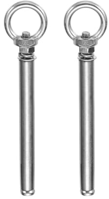 sourcing map Concrete Eye Bolt Expansion Eyebolt M8*100mm 304 Stainless Steel Expansion Lifting Bolts Ring Screw Eyes for Ceiling Concrete Wall Brick Masonry, Pack of 2