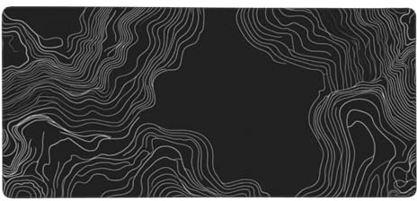 Tapis de Souris XXL 62.9x31.5 inch Grand Tapis Souris Noir Gaming Mousepad Doubler Mouse Pad XL- avec Base en Caoutchouc Imperméable Antidérapante pour PC Bureau Travail Jeux Ordinateur Portable-C537