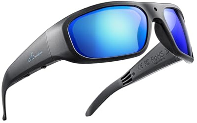 OHO Ultra-Thin Lightweight Sports Camera Sunglasses, 24MP Camera, 1080P Video, Record-While-Charging, Water Resistant UV400 Lens