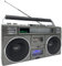 Klassische Retro-Street-Boombox im 80er-Jahre-Stil, Boombox mit Bluetooth-Aufnahmefunktion, 4 Lautsprecher, unterstützt USB-Wiedergabe/externen AUX-Anschluss, für Familientreffen, Outdoor-Aktivitäte