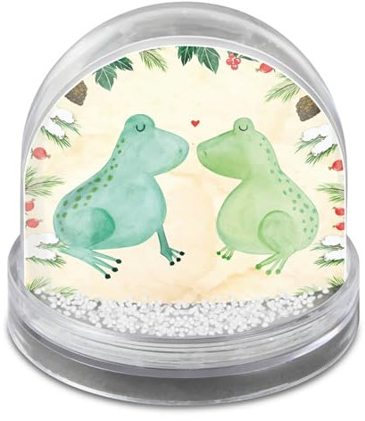 Mr. & Mrs. Panda Weihnachtskugel Frosch Liebe - Geschenk, Schneekugel, Hochzeitstag, Weihnachten, Große, Weihnachts, Froschkönig, Frösche, Küssen, Freundin