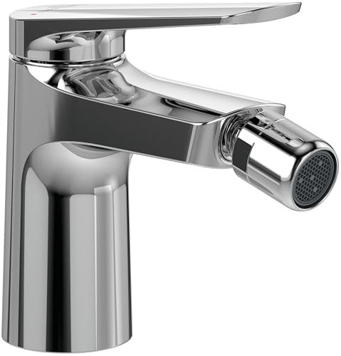 Villeroy & Boch Oasis rubinetto monocomando - miscelatore bidet con asta e cartuccia in ceramica - miscelatore bidet a risparmio - rompigetto mobile - altezza bocca 73mm - cromato