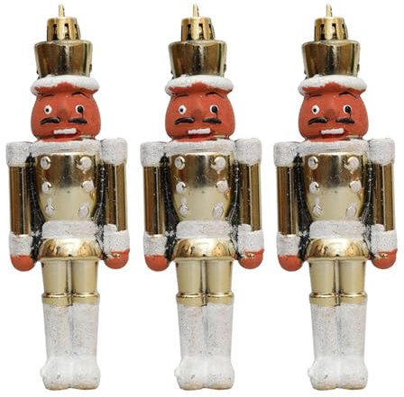 3pcs Christmas Nutcracker Traditional Soldier Decoration Traditional Soldier Puppet Toy Kitchen Shelf and Table