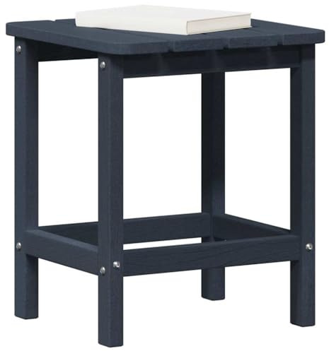 vidaXL Beistelltisch Marineblau 38 x 38 x 46 cm Polyethylen, Garten und Terrasse, moderner Tisch, quadratisch, wetterfeste Möbel, platzsparendes Design