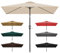 WORDFUN 2x3m Auvent De Rechange, 6 Baleines Toile De Rechange De Parasol Rectangulaire, Bâche De Remplacement pour Parasol Déporté, Dessus De Parapluie De Remplacement, Imperméable, AntiUV(Beige)