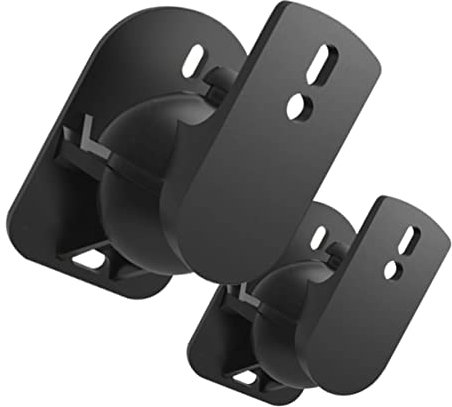 SMASOLO 1 Pair Speaker Wall Mount Brackets Easy Install Holder for Home Cinema Satellite Speakers Supports Up to Sleek Black Design