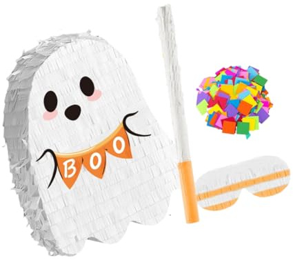 MAGICLULU Halloween Party Ghost Pinata Robuste Hängende Piñata für Mexikanisches Karneval Motto Spielerisches Party Deko Highlight für Süßigkeiten und Unterhaltung