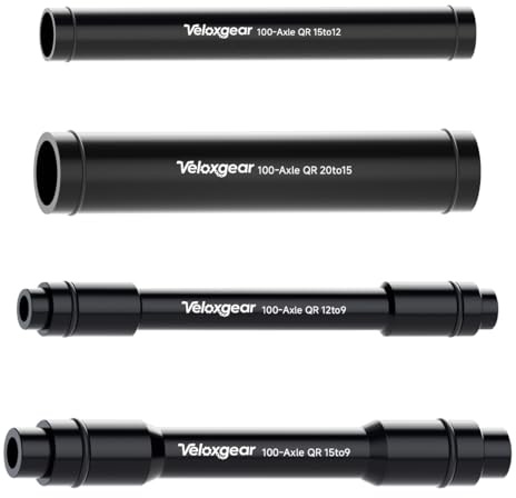 Veloxgear Schnellspanner-Adapter, hohl, leichte Aluminiumlegierung, 100 mm Länge, Spezifikationen sind 12 bis 9 mm; 15 bis 9 mm; 15 bis 12 mm; 20 bis 15 mm