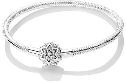 LMLMECREA 925 Sterling Silber Charm Armband Kompatibel mit Charms Anhänger | Charm Armband mit Verschluss,Schlangenkettchen,Lederarmband,Armreif,Länge 17-21cm,Bettelarmband für Damen,LMLMECREA Schmuck