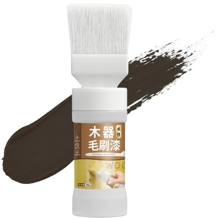 Mwqpgyh Peinture à base d'eau pour réparation de rayures de bois avec pinceau pour sols en bois, tables, bureaux, poteaux de lit, cadres de porte, garnitures de fenêtre, chaises, armoire