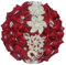 Fouriding Brautstrauß Braut Brautjungfer Brautjungfern Blumensträusse Hochzeit Rosen Strass Strauß Blumenstrauß künstlicher Rosenstrauß Bouquet Deko Weinrot