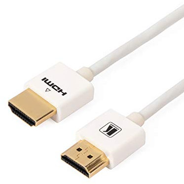 C-HM/HM/PICOWH10 Ultra Slim HDMI Cable 4k High Speed With Ethernet White 3.0m (10ft)