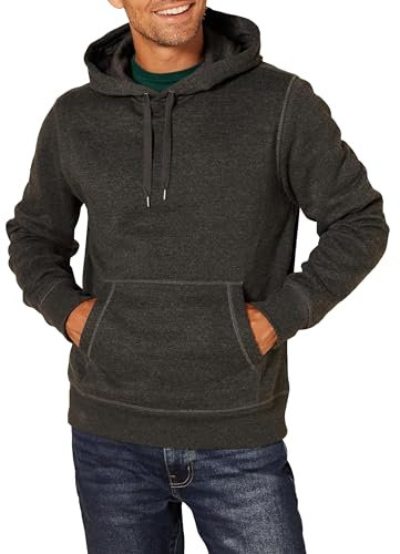 Amazon Essentials Felpa con Cappuccio, Non Apribile, Disponibile in Taglie Big & Tall Uomo, Carbone Puntinato, M