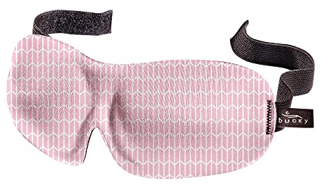 Bucky 40 Blink No Pressure bedruckte Augenmaske für Reisen und Schlaf, rosa Chevron, Einheitsgröße, Pink Chevron, 1 Count (Pack of 1), Augenmaske für Reisen und Schlaf, 40 Blinken, kein Druck