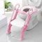 KEPLIN 408054 Potty Seat Adjustable Baby Toddler Kid Toilet Trainer with Step Stool Ladder for Boy and Girl (Pink)