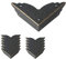 Tonquu Lot de 12 Protections d'angle Vintage - Style Antique - en métal - pour décorer Les Bords de Meubles - pour Table ou Coffre à Bijoux - en Bois