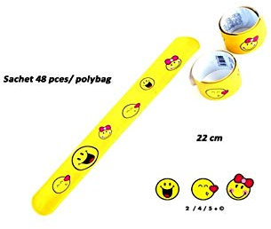 12er Set Schnapp-Armband Klatscharmband SmileyWorld - ca. 22cm