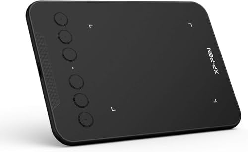 XPPen Deco mini4 Graphic Tablet Stylus 8192 Levels 6 Shortcuts 4 x 3 Inches – Compatible with Windows, Mac, Chrome OS, Android (Deco mini4 Standard)