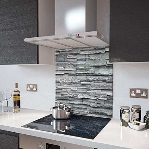 Glass Splashbacks Slate Wall - Made by Premier Range in 75cm Wide x 110cm High