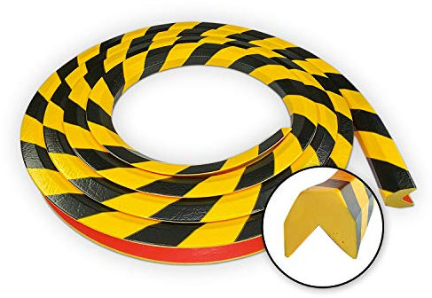 Betriebsausstattung24® Eckschutzprofil Typ AA | gelb/schwarz | selbstklebend | Länge: 5,0 m