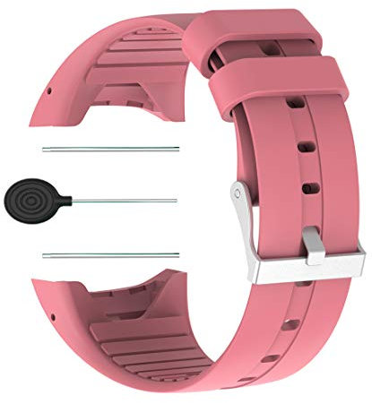 Huahao Armband Kompatibel mit Polar M400,Verstellbares Silikon Sport Strap Ersatzband für Polar M400 Watch (Rosa)