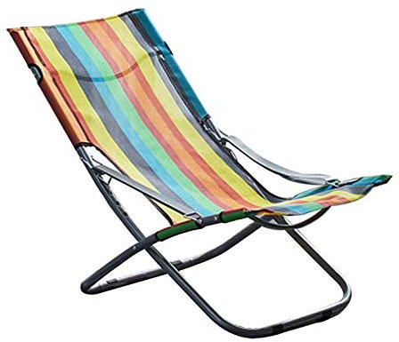 WUTONG Klappstühle Indoor Portable Recliner Balkon Garten Stressless Lazy Liegestuhl für Home & Office, Regenbogenfarbe, One Size