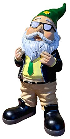 SEWAS Nain de jardin en uniforme rétro, peinte à la main et résistante aux intempéries, en résine de qualité supérieure, figurine décorative de jardin