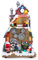 Christmas Concepts® 30 cm animierter Weihnachtself-Workshop mit bunten LED-Lichtern und Musik – Batteriebetrieben – Weihnachtsdorf