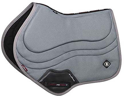 LeMieux Close Contact Ultra Mesh Square Saddle Pad - Saddle Pads for Horses - Equestrian Riding Equipment and Accessories (Grey - Large)