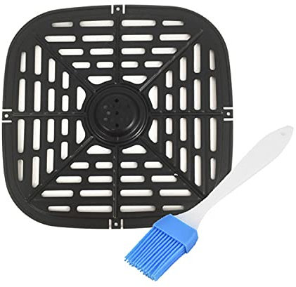 scosao Sartén de Repuesto para Freidora de aire, Cuadrado 4QT Airfryer Parrilla de Repuesto, Plato Crujiente, Sartén Antiadherente para Accesorios de Freidora de Aire, Apta para Lavavajillas