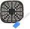 scosao Sartén de Repuesto para Freidora de aire, Cuadrado 4QT Airfryer Parrilla de Repuesto, Plato Crujiente, Sartén Antiadherente para Accesorios de Freidora de Aire, Apta para Lavavajillas