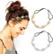 Zasjon elastisches haarband perlen, 2 stück blumen haarschmuck haarreif perlen strass stirnbänder damen haarreifen vintage metall haarband elegant kopfkette haarschmuck für frauen damen