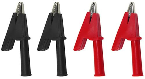 Greluma 4 Pz morsetti a coccodrillo a isolamento completo, morsetti a coccodrillo 1000V/30A per test elettrici del multimetro
