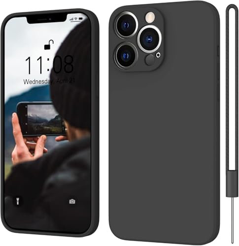 WXX for iPhone 14 Pro Max Case Silicone Camera Protection Ultra Slim Case Soft Gel 14 Pro Max Cover Rubber Lightweight Anti-Scratch Phone Case Compatible for iPhone 14 Pro Max 6.7 Inch Black