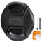 K&F Concept Tapa de Objetivo de 82mm, Fundas de Lente de Cámara Frontal a presión + 1PCS Tapa elástica para Lente Fujifilm+ 2pcs Paño Limpieza para Canon Nikon Sony Olympus