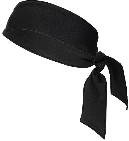 1 Stück Sport Stirnband Unisex Kopfband Verstellbare Elastische Bandana Haarwickel Schweißbänder Für Frauen Herren Basketball Fußball Outdoor Aktivitäten (Schwarz)