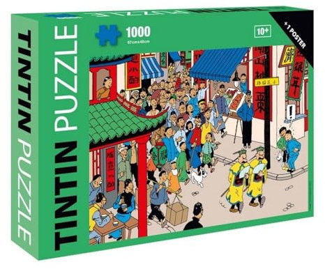 Tintin Puzzle, Thomson and Thompson Chinese + Poster 67x48cm 81558 (2023)