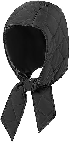 LA HUATE Gorro cálido de invierno con capucha, bufanda impermeable y resistente al viento, gorro de esquí para mujeres y niñas, Delgado-Negro, Talla única