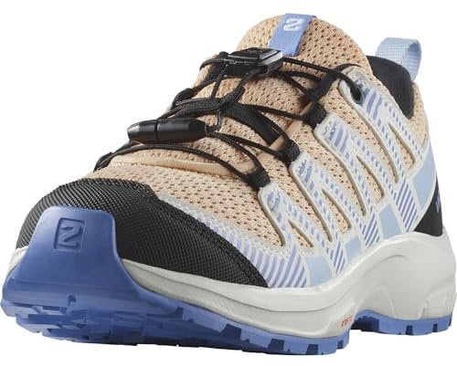 SALOMON Xa Pro V8, Calzado de trail running Unisex niños, Peach Quartz Vanilla Ice Provence, 34 EU