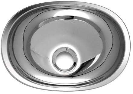 Camping Spüle oval Edelstahl Einbauspüle Spülbecken Waschbecken für Wohnmobil