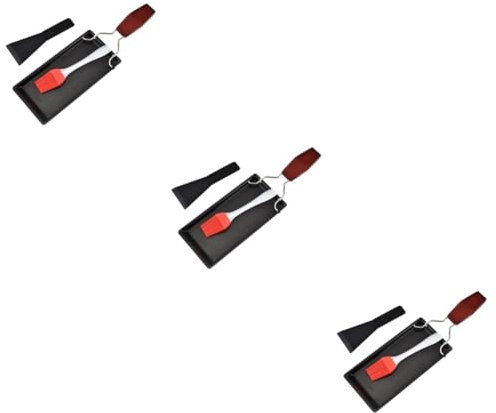 Hemobllo 3sätze Bbq Pfanne Mit Holzgriff Antihaftbeschichtete Und Korrosionsbeständige Grillpfanne Für Steak Und Gemüse Für Grillabende Im Freien Schwarz