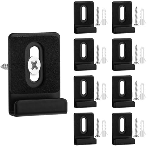 Amabro 8 Stück Spiegelhalterung Wand,U Winkel Halterung,304 Edelstahl Glasklemme Spiegelhalter Spiegel Aufhängung Spiegelaufhängungen Clips Set Rahmenlose Federbelastete mit Schrauben Halteklammern