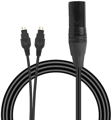 BRAINWAVZ Replacement XLR Cable for Sennheiser HD600, HD650, HD660s & HD580 headsets - 1.5M / 59” - Black