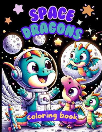 Space dragons: Coloring book